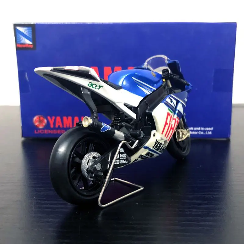 Newray 1/18 масштаб гоночный мотоцикл YAMAHA M1#5 литой металлический мотоцикл модель ручной работы игрушка для подарка, коллекции, детей