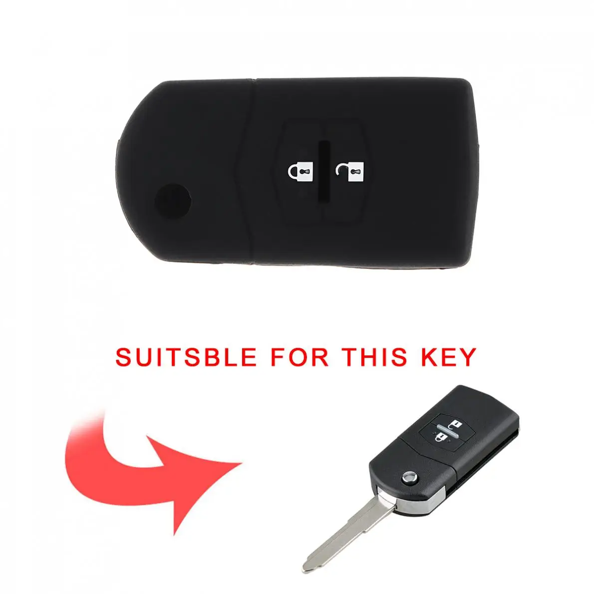 2 кнопки силиконовый чехол с Откидывающейся Крышкой для складного