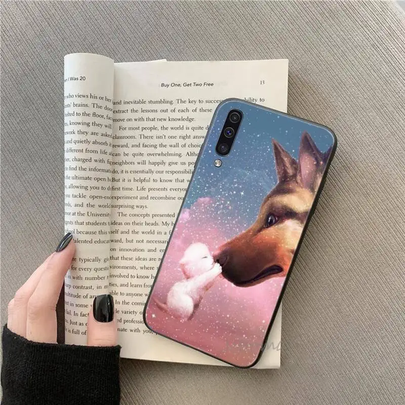 

lovely animal cat fish moon Phone Case For Samsung galaxy S 7 8 9 10 20 edge A 6 10 20 30 50 51 70 note 10 plus Shell Funda