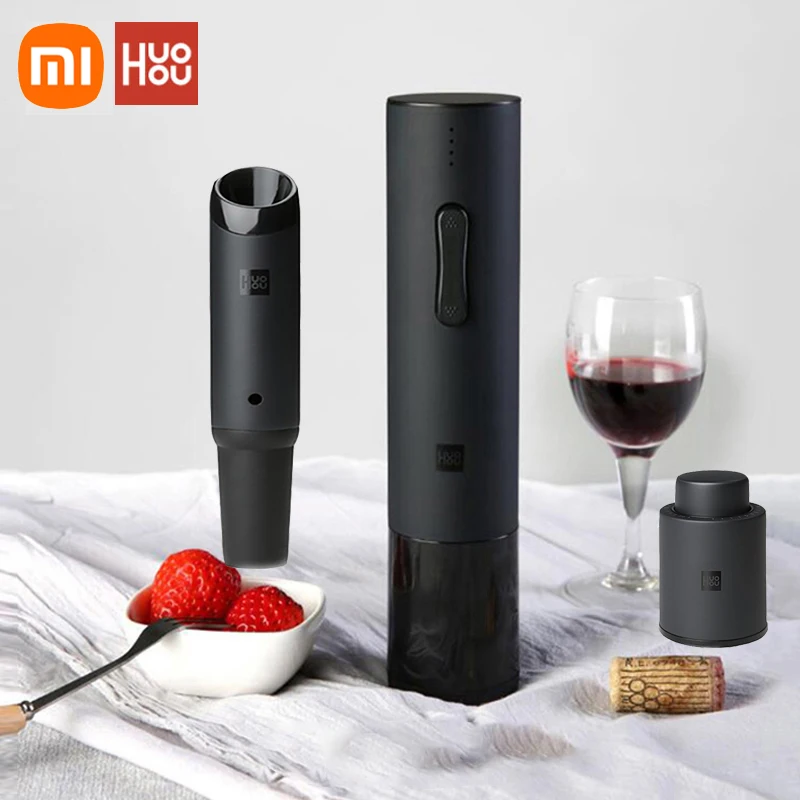 

NEW2022 Xiaomi Mijia Red Wine Bottle Opener Cap Stopper Fast Decanter Set Automatic Bottle Opener Electric Corkscrew Foil