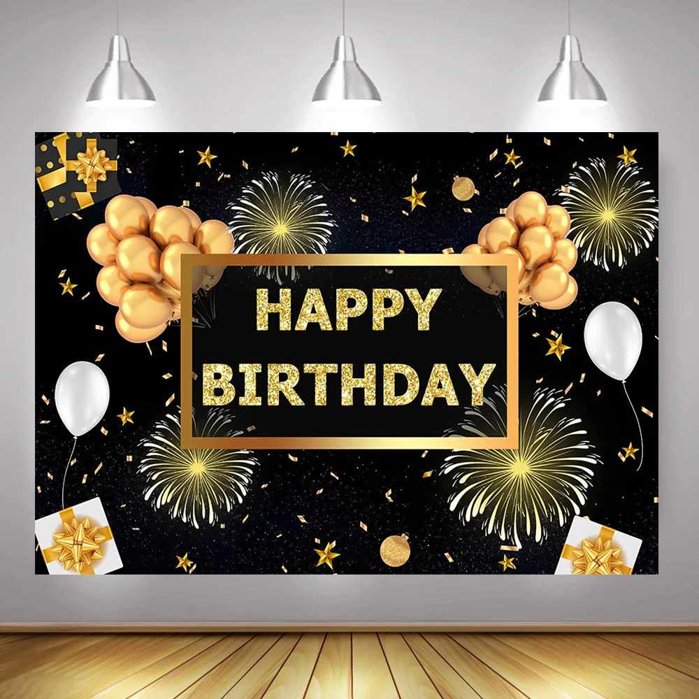 Фон для фотосъемки взрослых на день рождения фейерверк черный фон баннер
