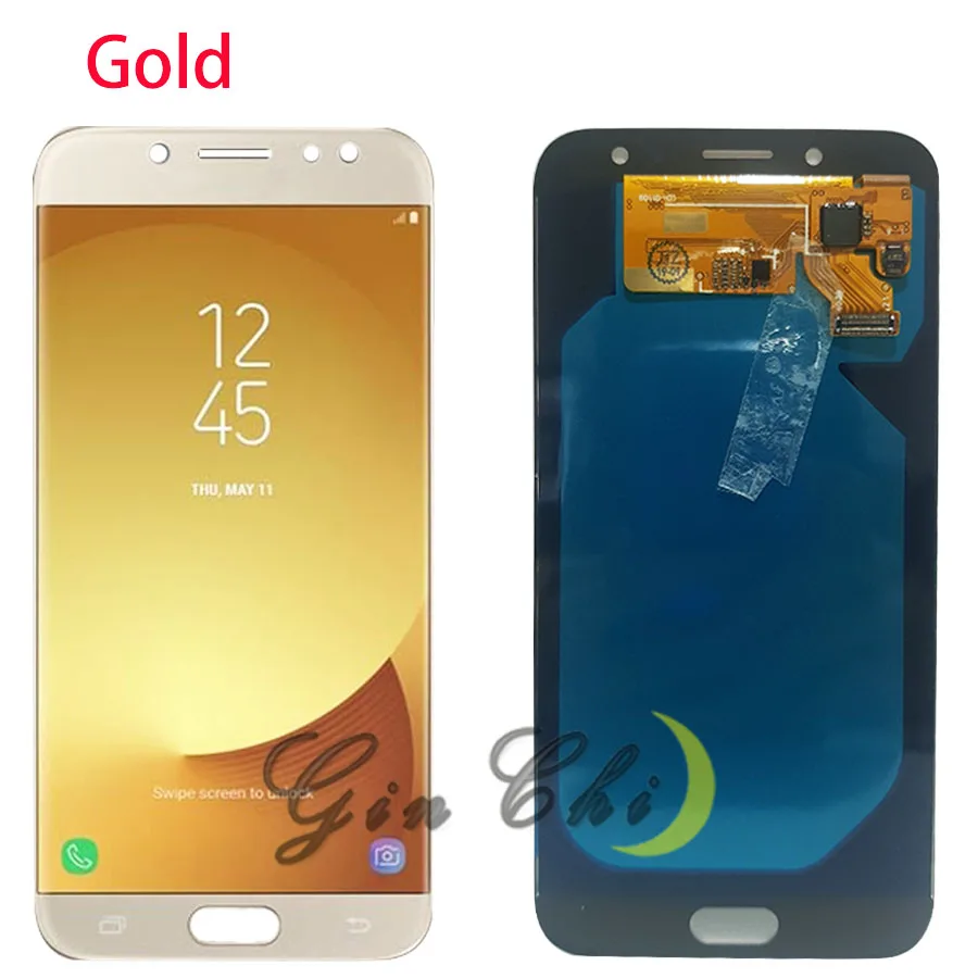 AMOLED ЖК-дисплей для samsung Galaxy J7 Pro дисплей 2017 J730F J730 сенсорный экран в сборе с
