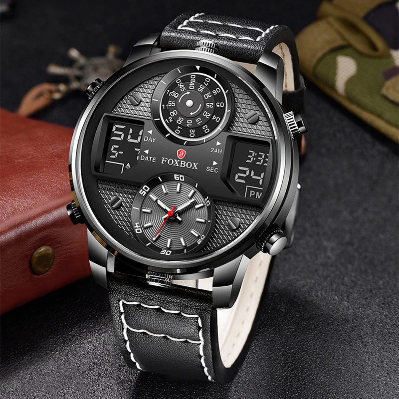 Часы наручные LIGE Мужские кварцевые роскошные модные светящиеся