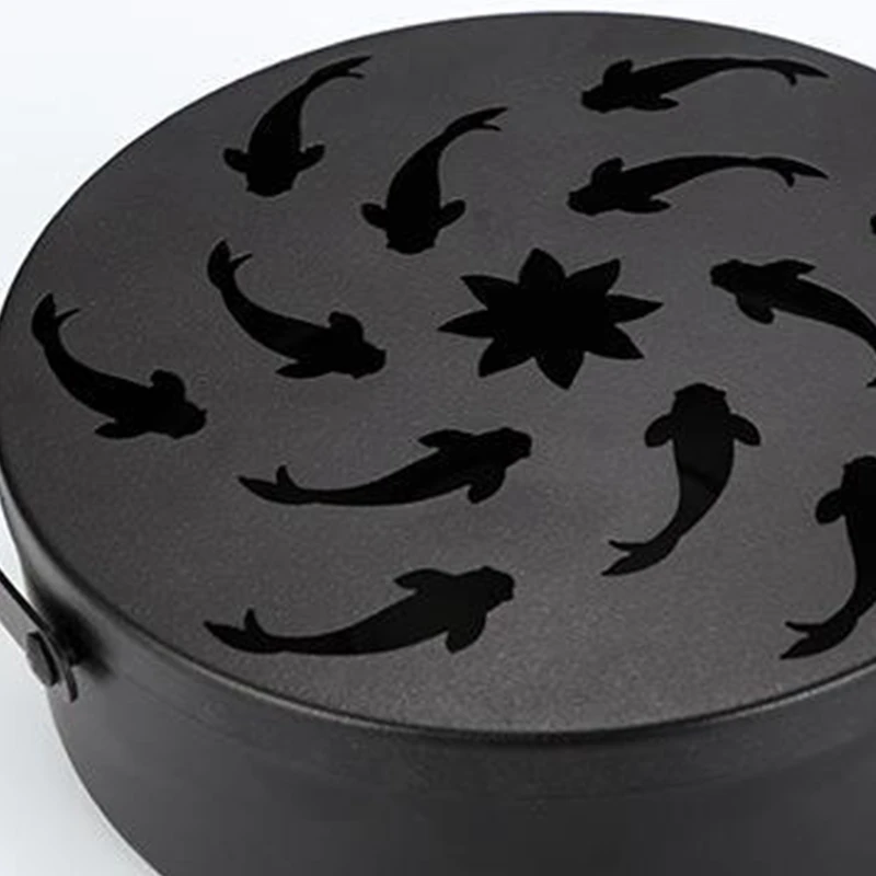 Круглая курильница железная Бытовая подставка для комаров и спиралей с ручкой