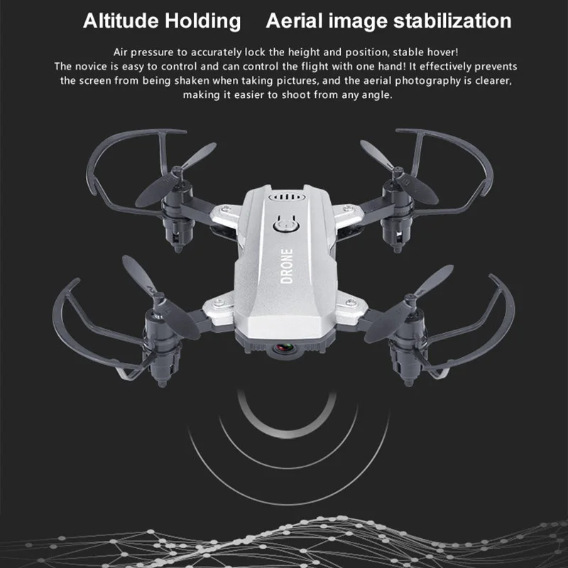 Мини Дрон складной Радиоуправляемый вертолет с камерой Wi Fi FPV дистанционное