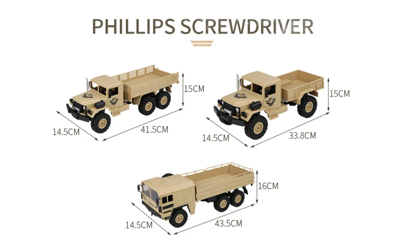 Электрический подарок для мальчика пульт дистанционного управления 4x4 RC Monster Military Car1: 16 езды на автомобиле Рок Гусеничный внедорожный RTR Радиоуправляемая машина