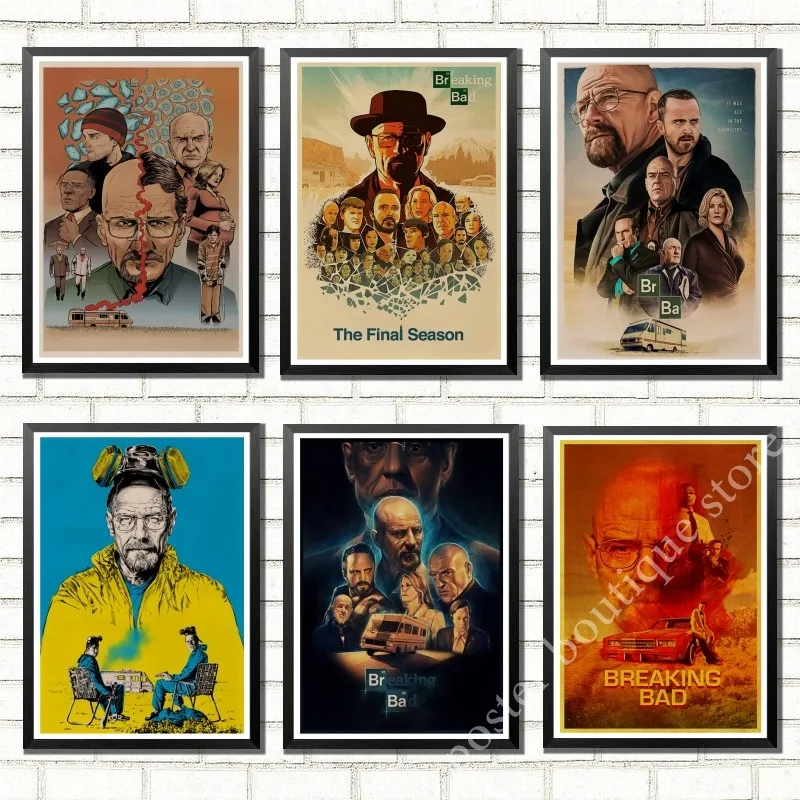 

Breaking bad poster,Walter poster,Jesse Pinkman poster Movie Posters Vintage Kraft Paper Retro Wall Stickers Home Decor/4