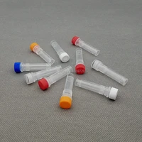 100pcslot 1 5ml plastic freezing tubes flat bottom sample cryovial centrifuge tube with gasket