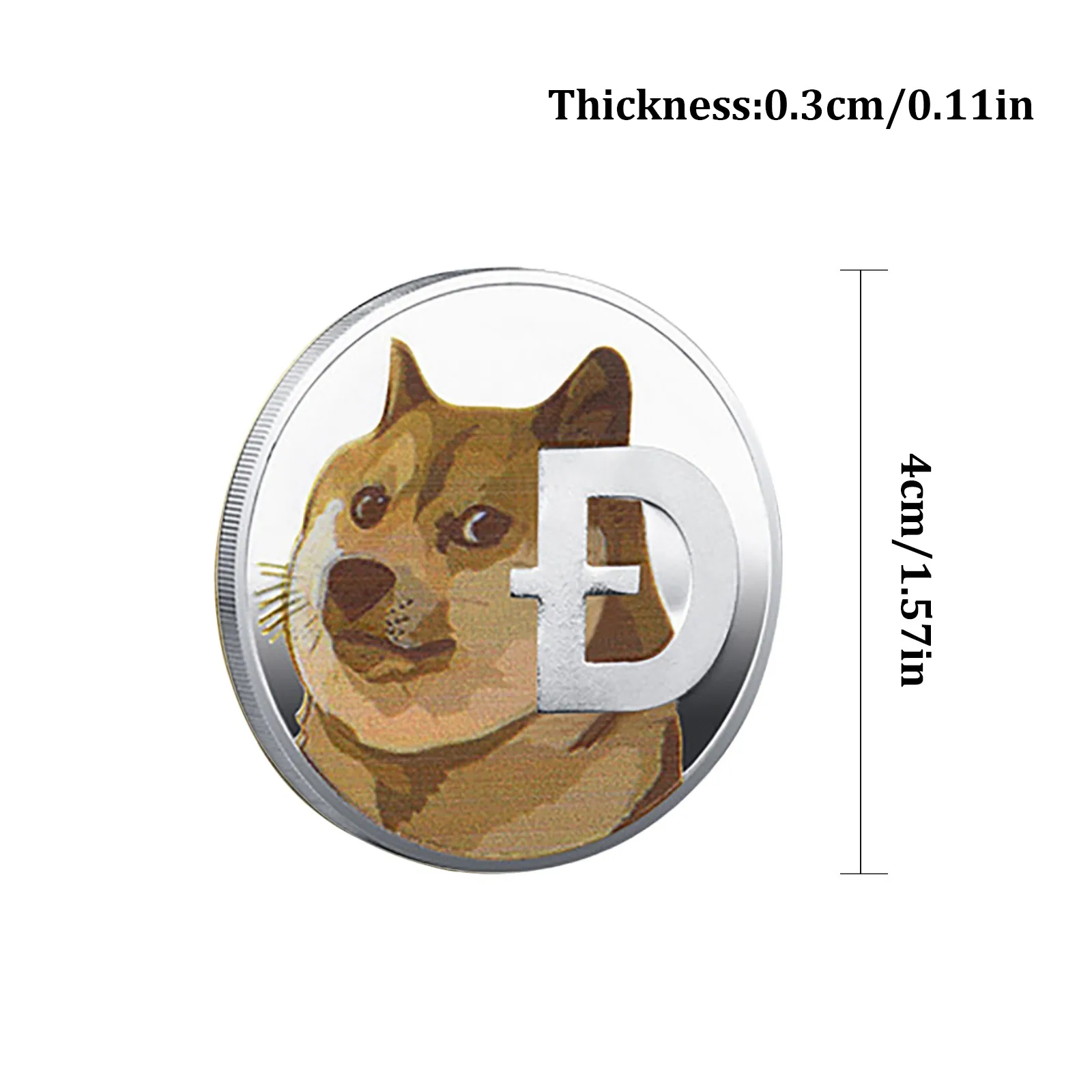 

2pc Doge Coins Silver Dogecoin Commemorative Coins Kawaii Dog Shiba Inu Adult Children Toys Famous Emoticons Collection Memorial