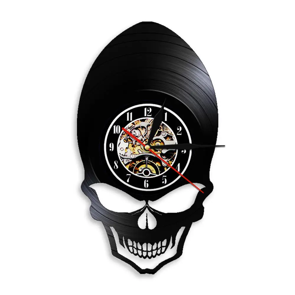 Наручные часы с изображением злого демона пришельца черепа головы готические