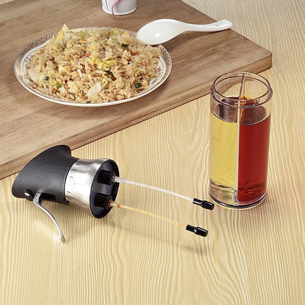 

Adjustable Seasoning Bottle Two-In-One Stainless Steel Watering Can Vinegar Bottle Sauce Kitchen Cooking Roasting Tools