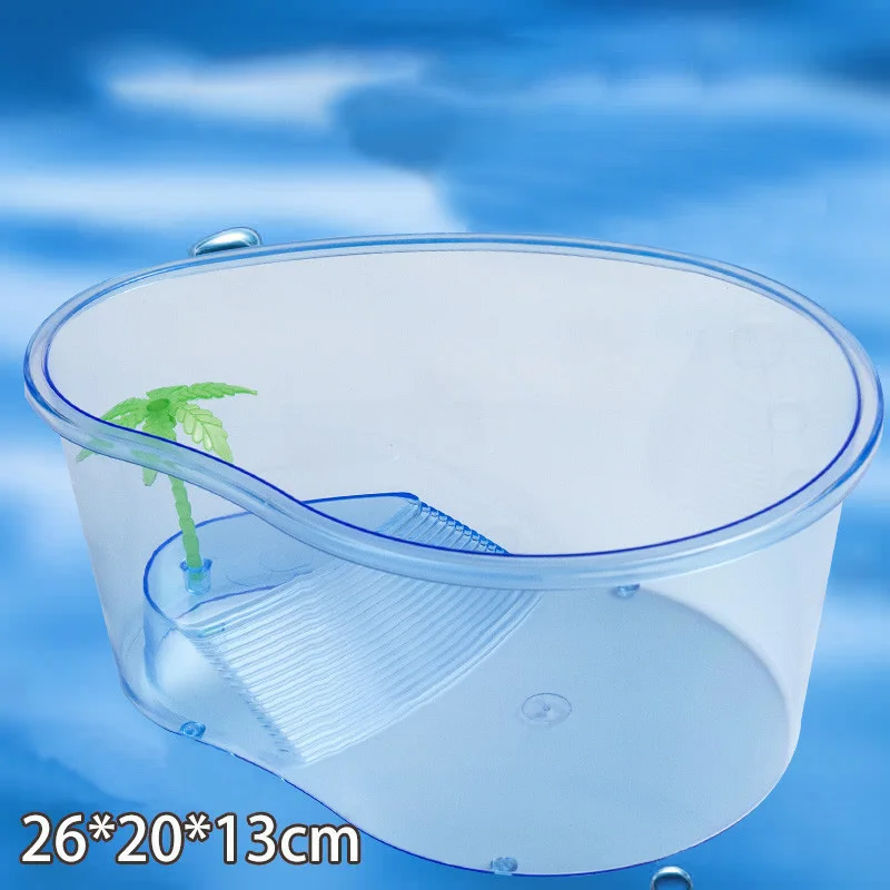 Прозрачные черепахи обитания озера Террапин рептилия аквариум на платформе