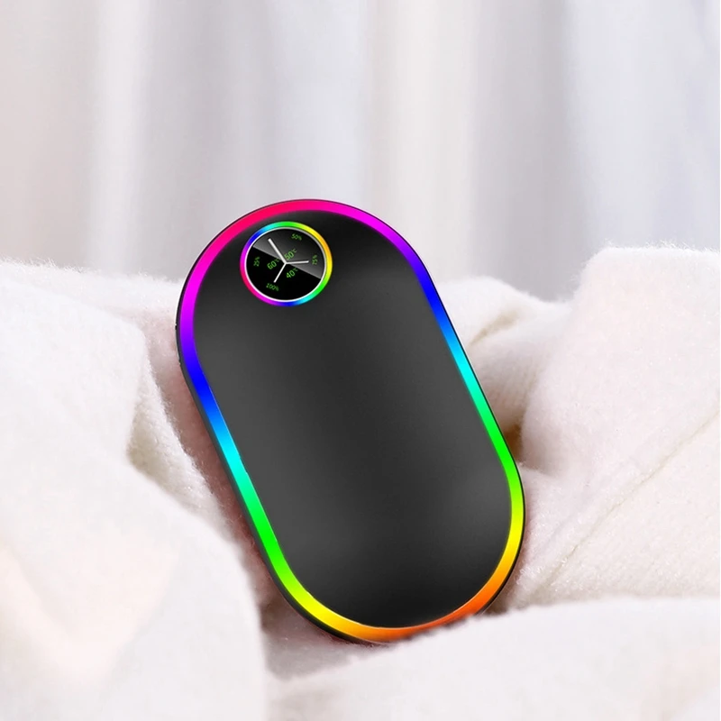

USB Rechargeable Hand Warmer Power Bank 10000MAh with Power Display Mini USB Electric Hand Warmer Winter