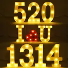 Светящиеся буквы, пластиковые буквы, светящиеся лампы 26, Английский алфавит, домашний декор, светодиодная лампа для ночного освещения, светодиодные буквы, Рождественское украшение