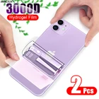 2 шт. для iPhone 13 12 Mini 11 Pro XR X XS MAX Защитная пленка для экрана Гидрогелевая пленка на 6 6s 7 8 Plus SE задняя защитная пленка не стекло