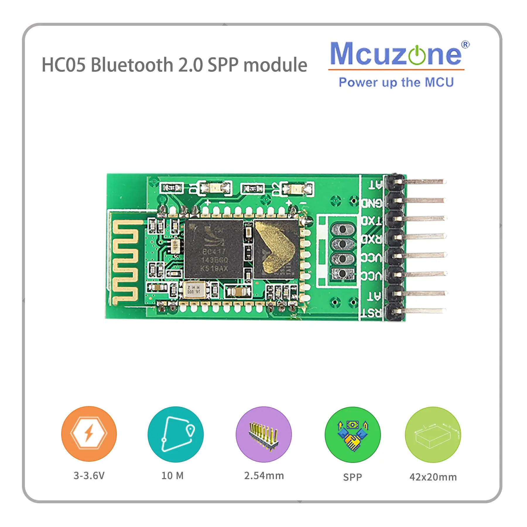 Mcuzone HC05 Bluetooth 2 0 BT SPP модуль для arduino linux MCU Android app UART|Демонстрационные стенды| |