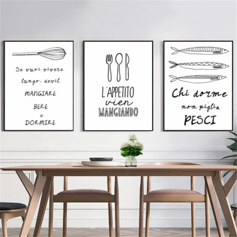Картина на холсте черно-белая картина для кухни декор столовой Декор настенные