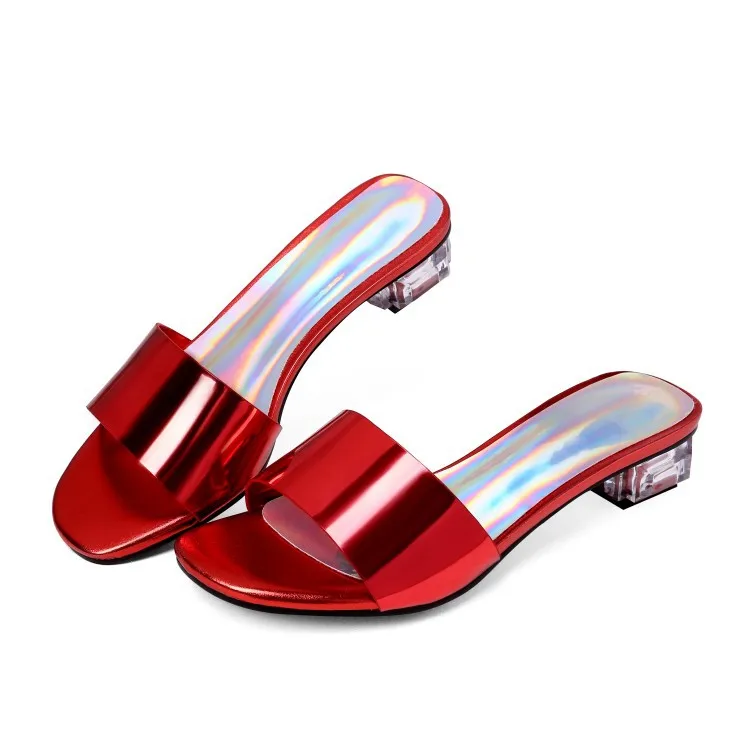 

Mid Heel women's shoes in 2021 summer Rhinestone large sandals