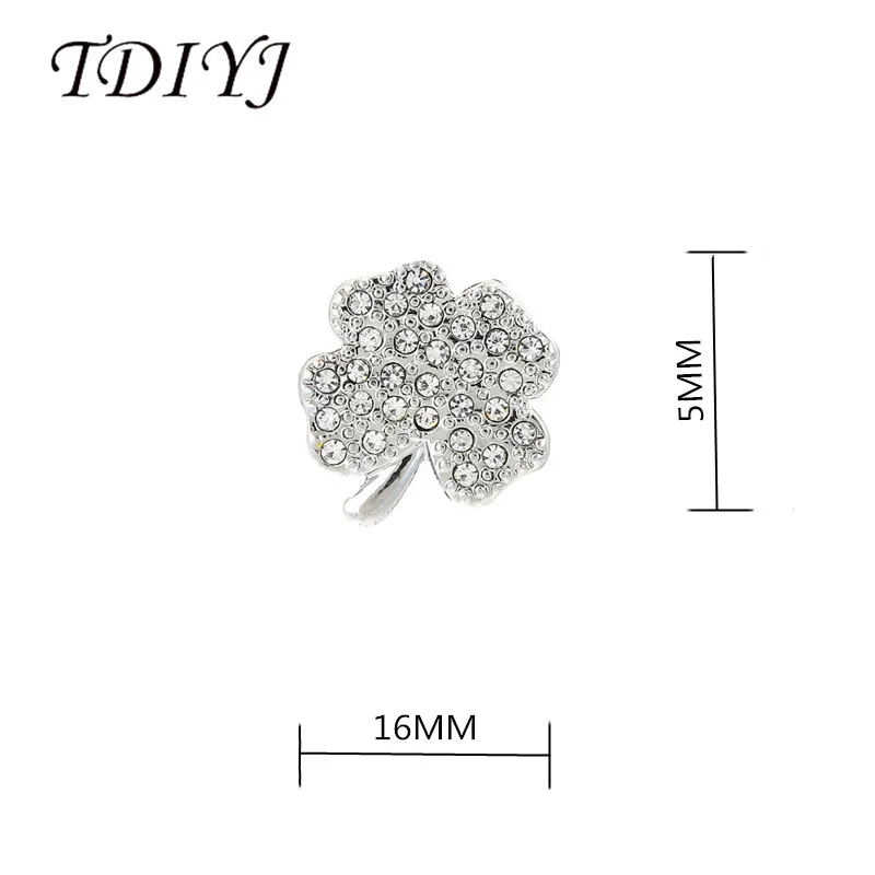 

TDIYJ Jewelry Alloy Lucky Clover Slide Charms for 10mm Mesh Keeper Bracelets as Women Jewelry Bangle Charms 6pcs/lot