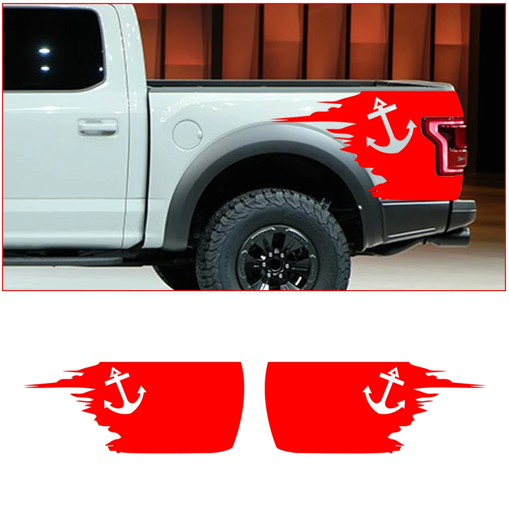 Автомобильная наклейка для пикапа грузовика контейнера боковые полосы комплект