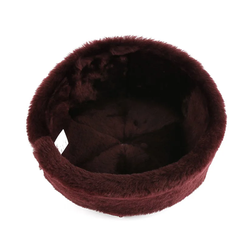 Winter Warm Fur Hat Men Women 100% Fur One Soft Watermelon Bonnet Female Fleece Portable Windproof  Beanie male Wool Bomber Caps