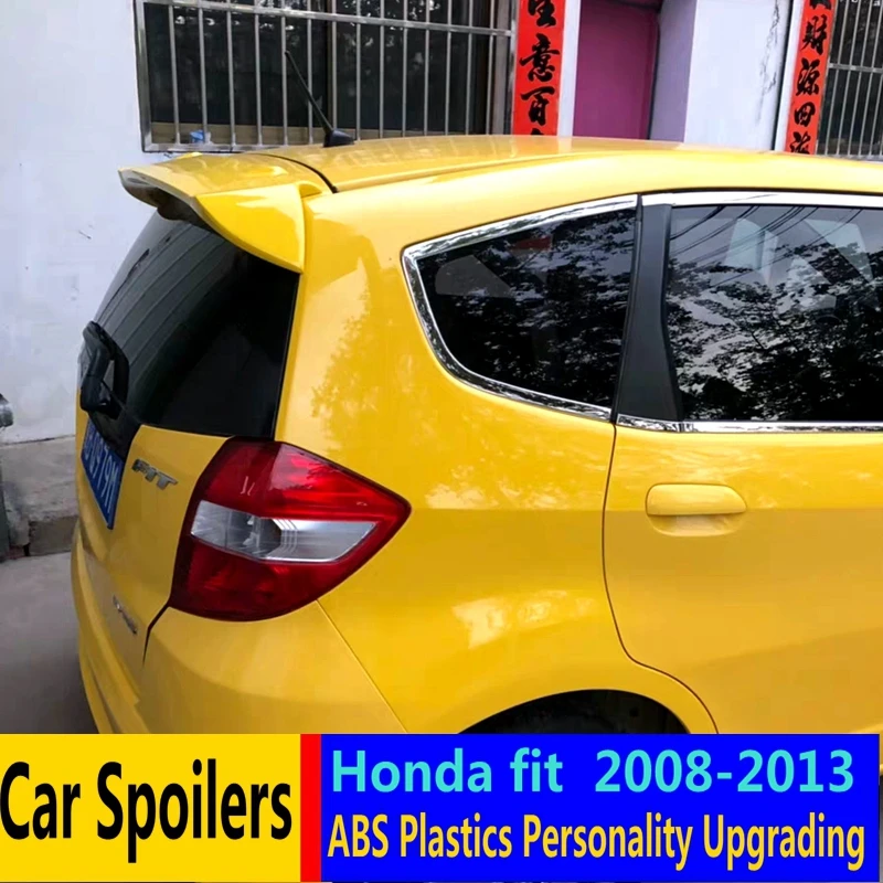 Для Honda Fit спойлер 2008-2013 высокого качества ABS Материал заднее крыло автомобиля