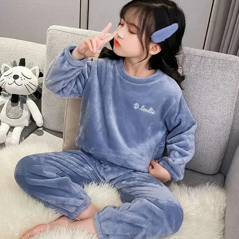 Детские пижамы зимняя детская Домашняя одежда для девочек 2 шт. 4 6 8 10 12 лет
