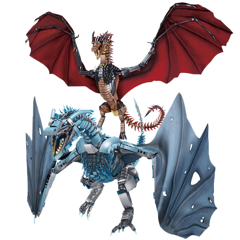 

New Thrones Dragon Viserion Mother Black Death Balerion Anime Action Figures DIY Building Blocks Toys For kids Gifts