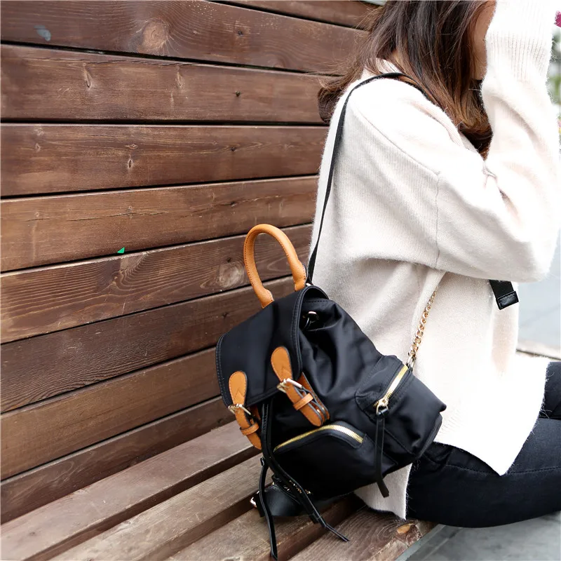 Fashiom Women Backpack Brand Designer Nylon Backpack England Style School Travel Bags Backpack