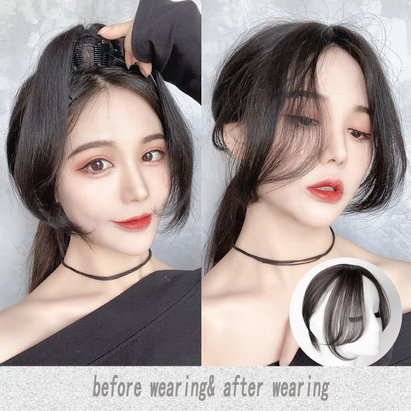 

AOOSOO hairTopper Clip In One Piece Synthetic Hair with 3D Bangs for Women 3 Color Clip in straight hair extenssion heat resist