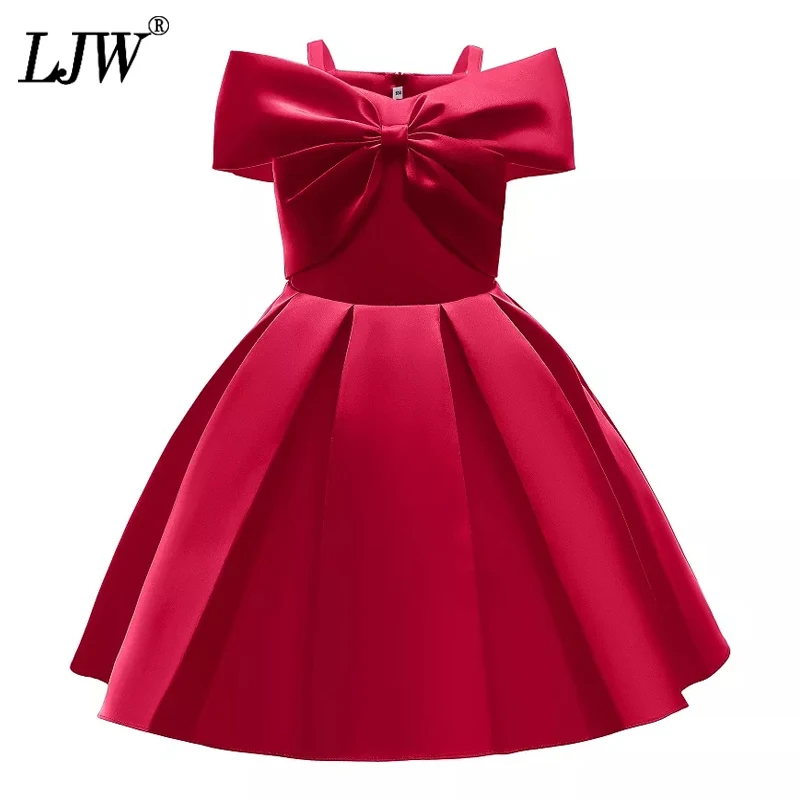 Kids Girls Clothes 2021 Tutu Birthday Party Dress for Infant Red wine Children Bridesmaid Elegant | Детская одежда и обувь