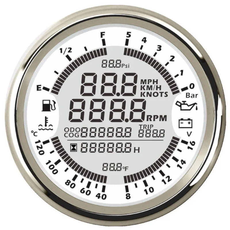 GPS тахометр 85 мм 6 в 1 многофункциональный цифровой датчик уровня топлива