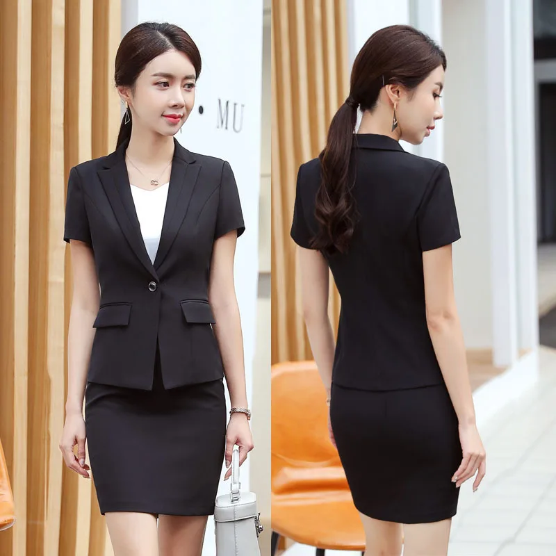 Женский костюм с юбкой летний комплект из 2 предметов тонкая куртка короткими