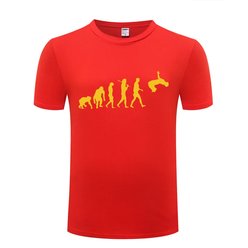 

Parkour Evolution Printed T Shirt Men Funny Cotton Short Sleeve Tshirt Streetwear Novelty Fitness Man T-Shirt Tops Tee Big Size
