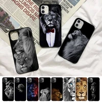 lion animal phone case for iphone 11 12 13 mini pro xs max 8 7 6 6s plus x 5s se 2020 xr cover
