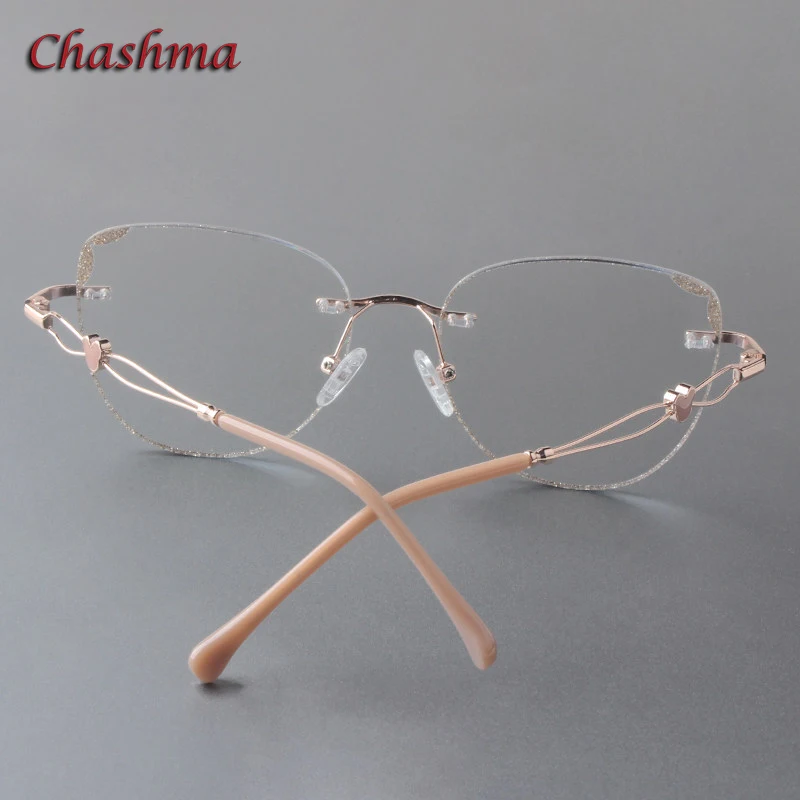 Chashma очки по рецепту прозрачные хрустальные титановые оправа женские
