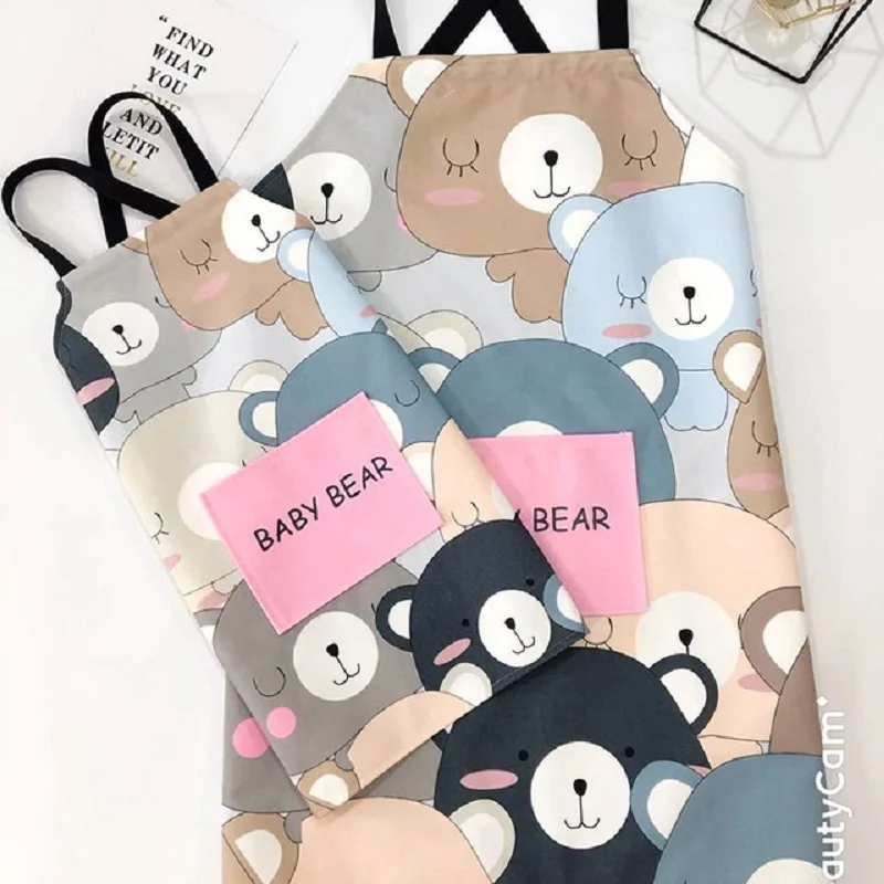 Кухонный маслостойкий водонепроницаемый фартук для мамы и ребенка льняные