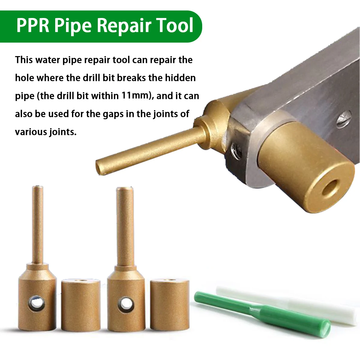 Полипропиленовый инструмент для ремонта водопроводных труб утечек и проемов 7 мм
