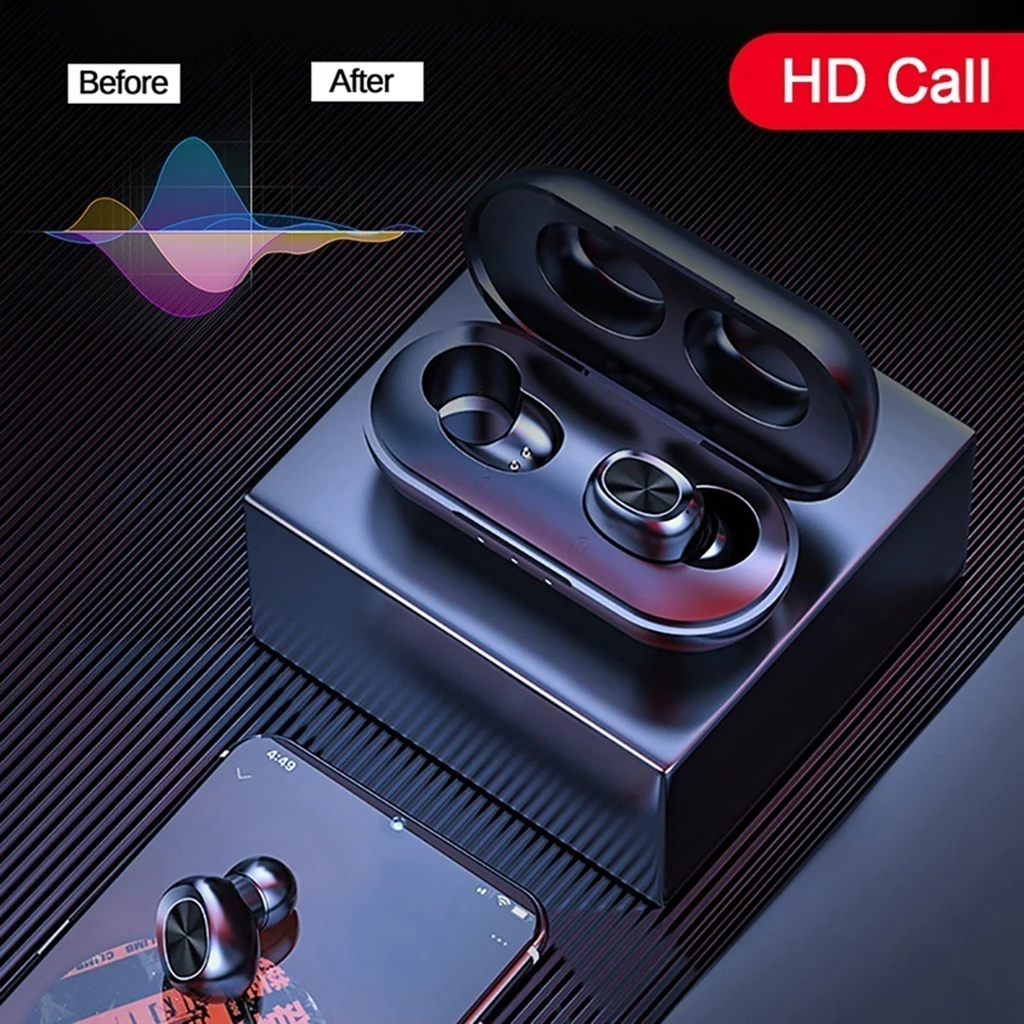 B5 TWS Bluetooth 5 0 Беспроводные наушники с сенсором отпечатков пальцев HiFi беспроводная