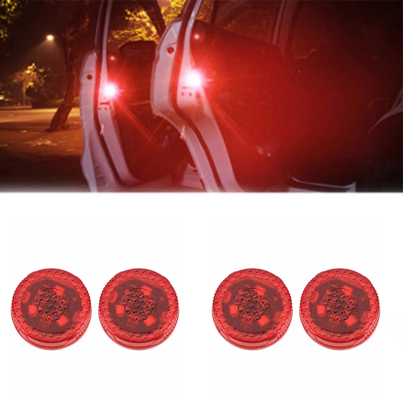 

Universal LED Car Door Opening Warning Lights Wireless Magnetic Induction Strobe Flashing Alarm Lights Safety Lamps Accessories