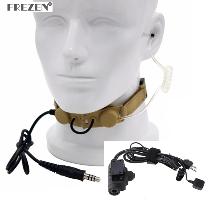 

CS Z Tactical Throat Mic Finger Launch PTT Switch Z115 For Midland walkie talkie Alan GXT G6 G7 G8 G9 GXT550/650 GXT1000