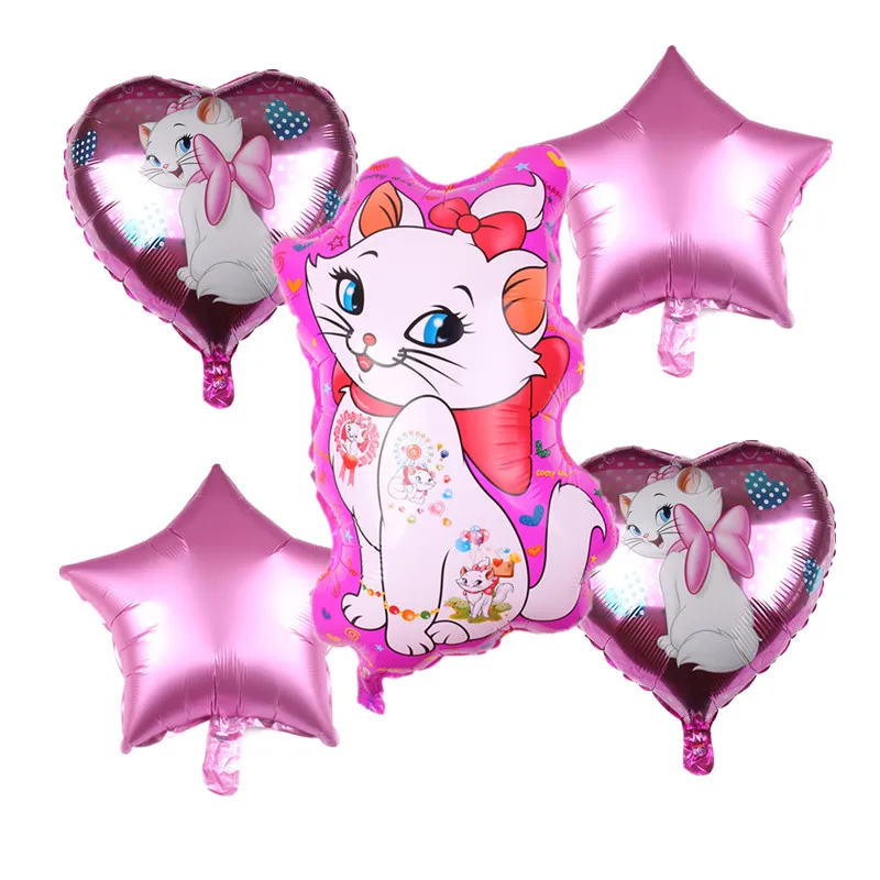 Тематическая бумажная соломенная тарелка Marie Cat скатерть для воздушных шаров