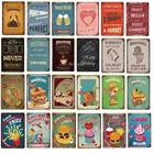 Металлическая табличка никогда не сдавайся, настенное украшение для бара, Жестяная Табличка с едой, кофе, винтажный Декор для дома, картина, плакаты, художественный плакат