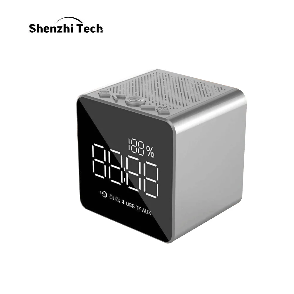 Bluetooth портативный динамик с будильником радио беспроводной цифровой HD