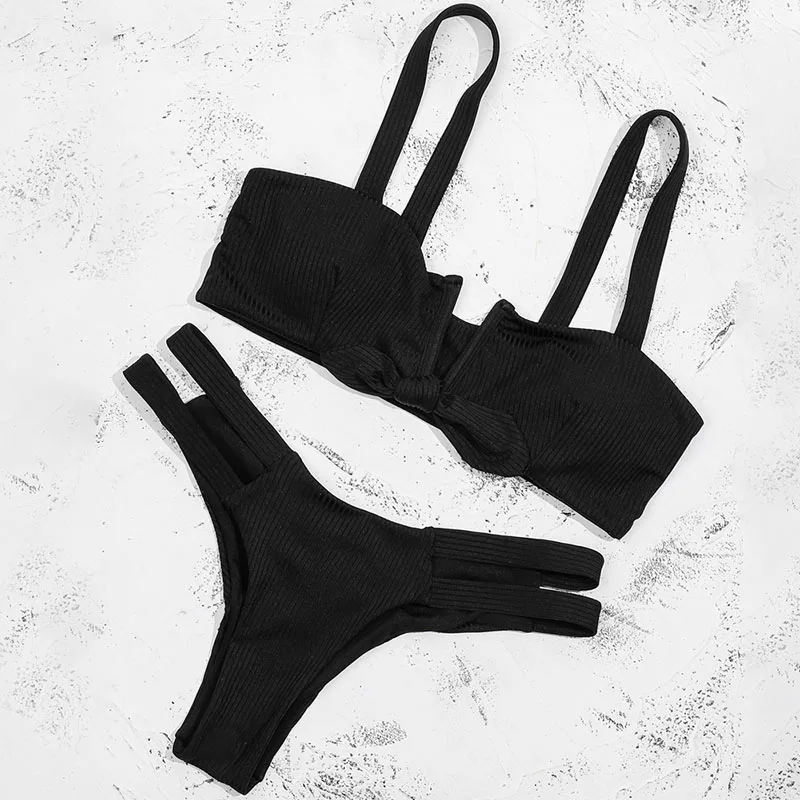 ZTVitality бикини с бантом пуш-ап зеленого цвета Новое поступление 2020 купальник на