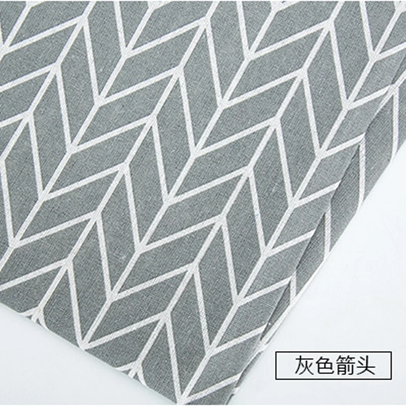 Серый клетчатый полиэстер и льняная ткань лоскутное шитье рукоделие Diy материал