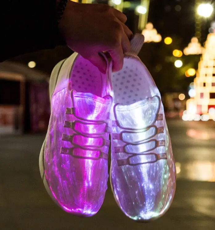 Женские/мужские светящиеся туфли для женщин высокие светодиодные спортивная
