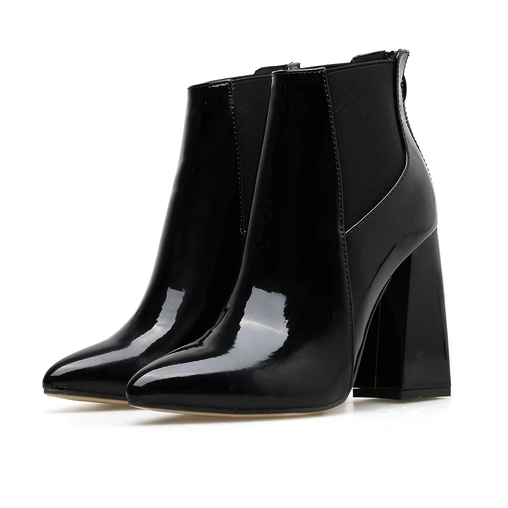 Женские ботинки челси ELVIRAS модная Уличная обувь из искусственной кожи на толстом