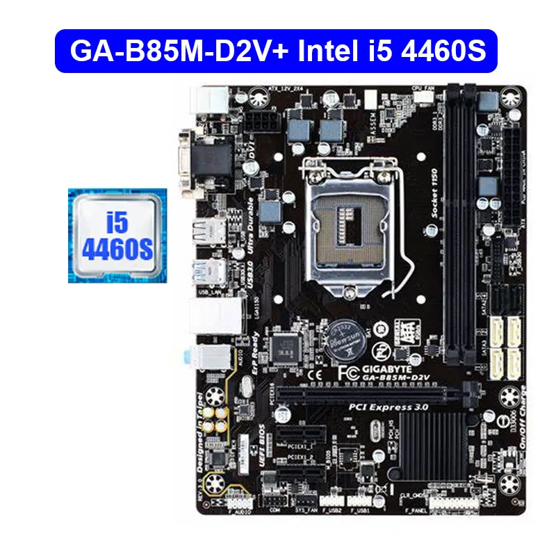 Gigabyte GA B85M D2V Intel Core i5 4460S 100% оригинальная материнская плата LGA 1150 DDR3 16G B85 настольная
