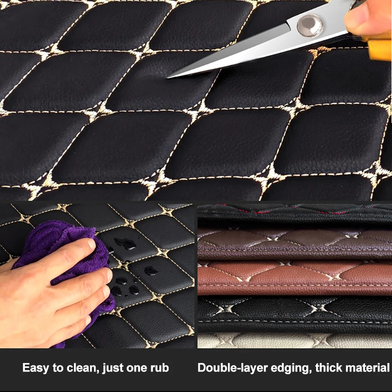 

kokololee Custom leather Car Trunk Mats for Audi Q5 2010 2011 2012 2014 2015 2017 2016 2018 2019 2020 auto accessories